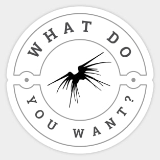 What Do You Want - Shadow Ship - White - Sci-Fi Sticker